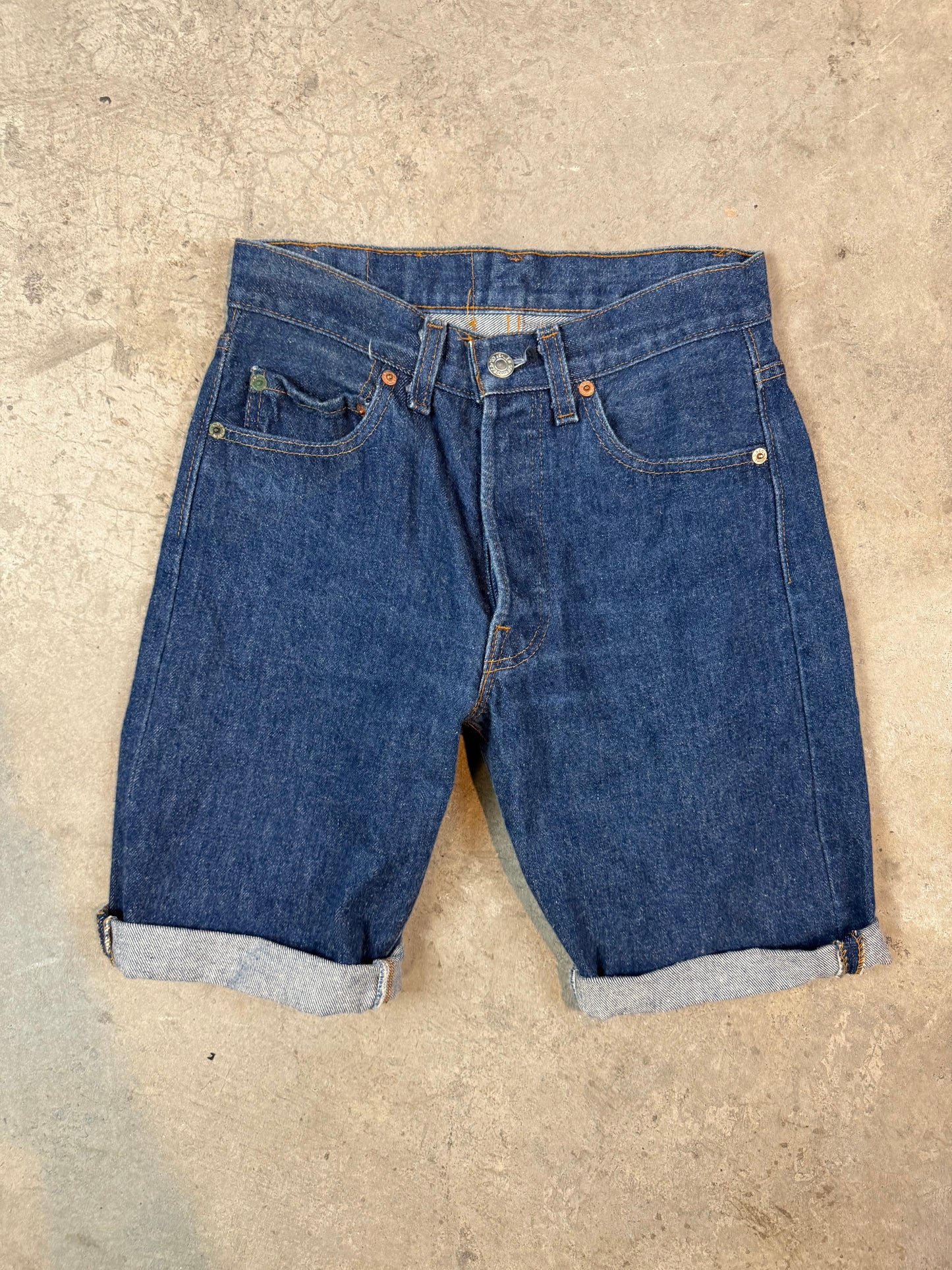 501’s Levi’s Dark Denim shorts