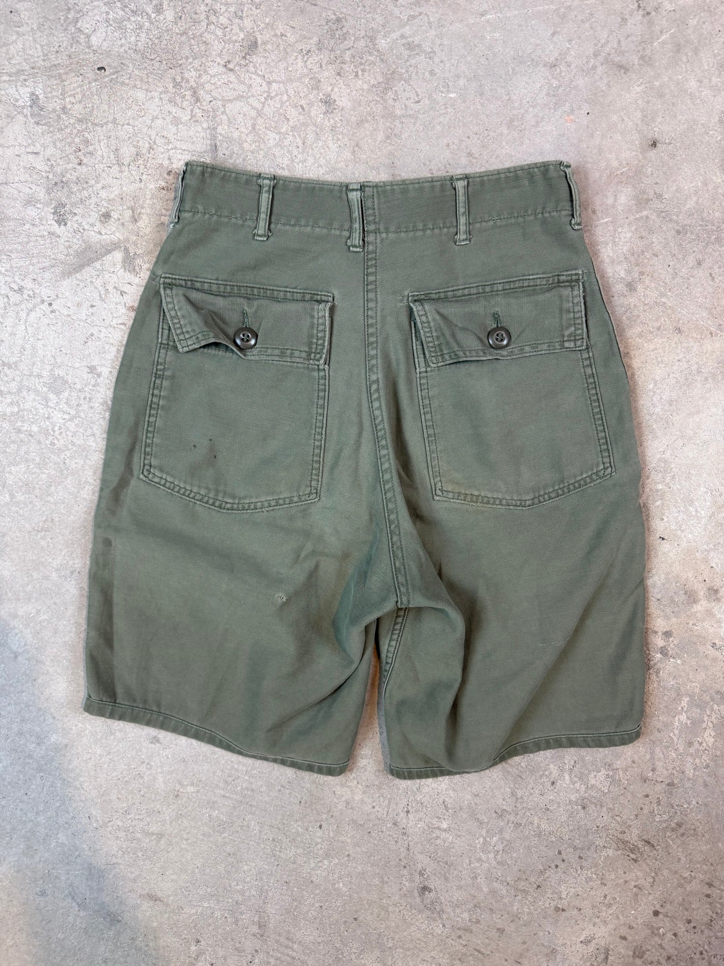 Green Military Shorts