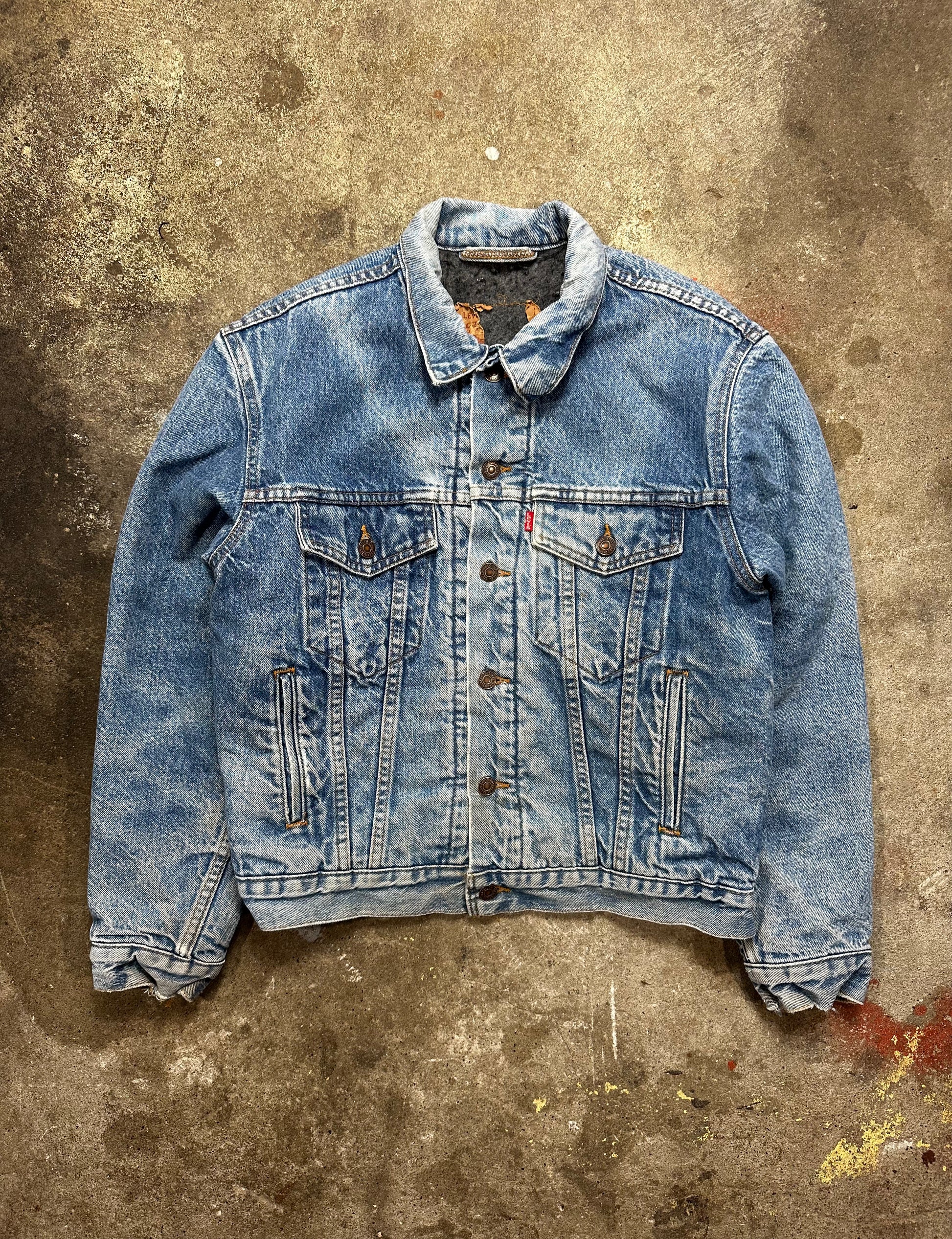 Levis Blanket Lined Denim Jacket Rebornvintageut 5763